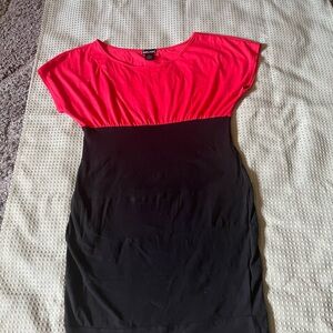 Wet Seal Red and‎ Black Colorblock Dress size xl
